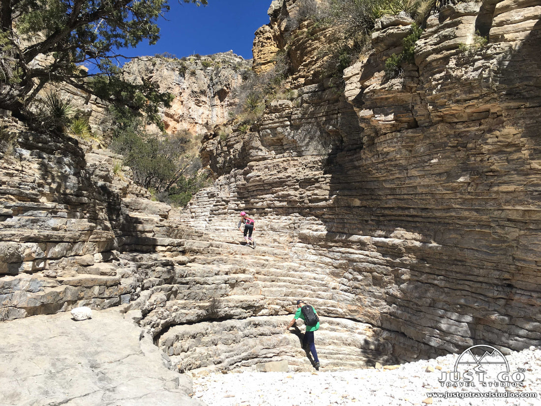 Hiking up Devils Hall in Guadalupe Mountains National Park