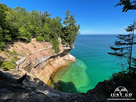 View into Lake Superior in Pictured Rocks National Lakeshore