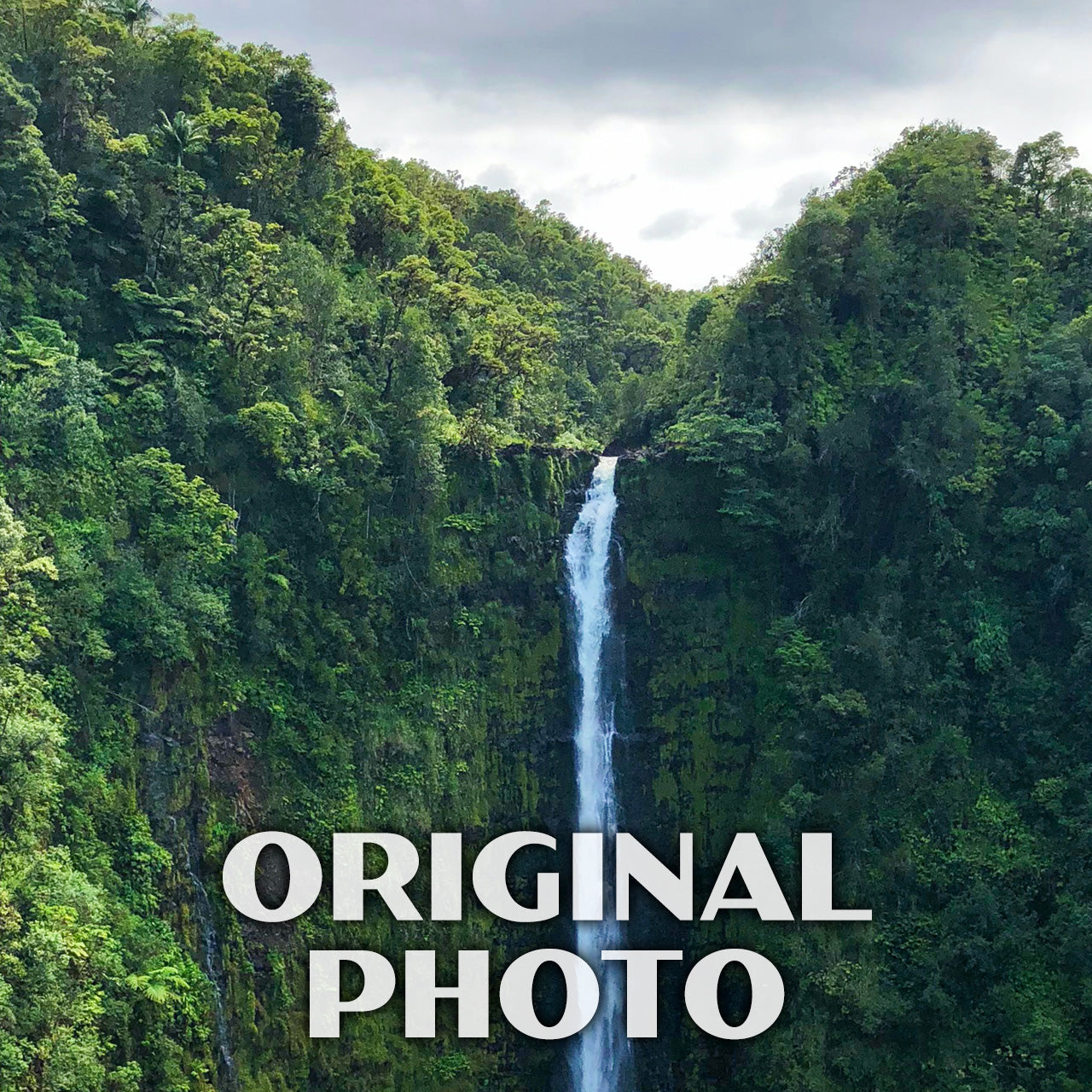 Akaka Falls State Park Poster-WPA (Cloudy Sky)