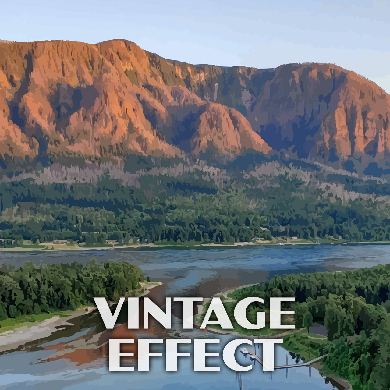 Beacon Rock State Park Poster-WPA (Water View)