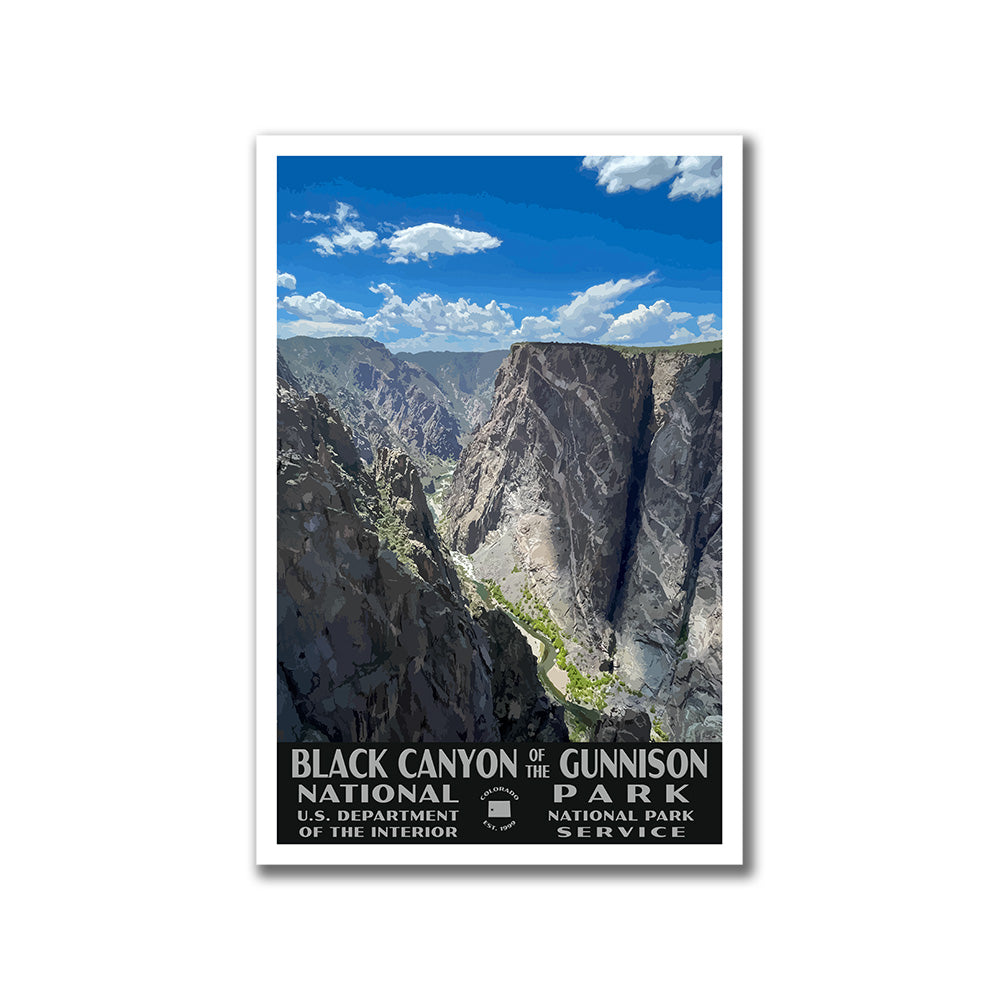 Black Canyon of the Gunnison National Park Poster-WPA (Painted Wall Daylight)