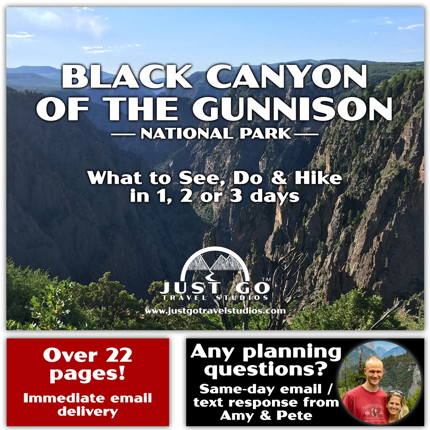 Black Canyon of the Gunnison National Park Itinerary (Digital Download)