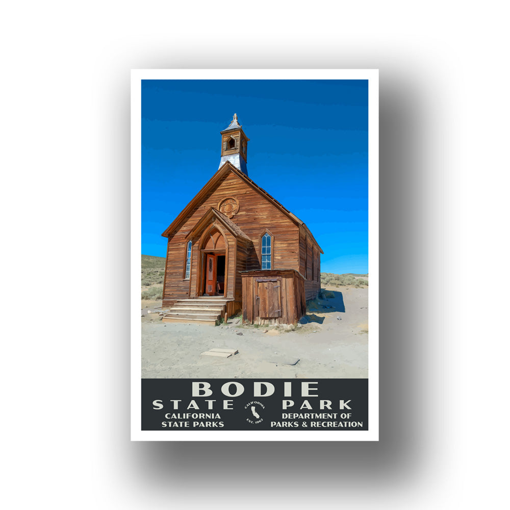 Bodie State Park Poster-WPA (Methodist Church)
