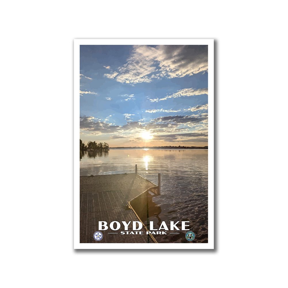 Boyd Lake State Park Poster - WPA (Dock) - CPF / BLSP