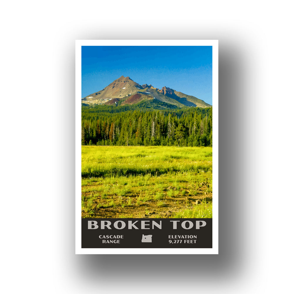 Broken Top Poster-WPA (Distant View) (Oregon State)