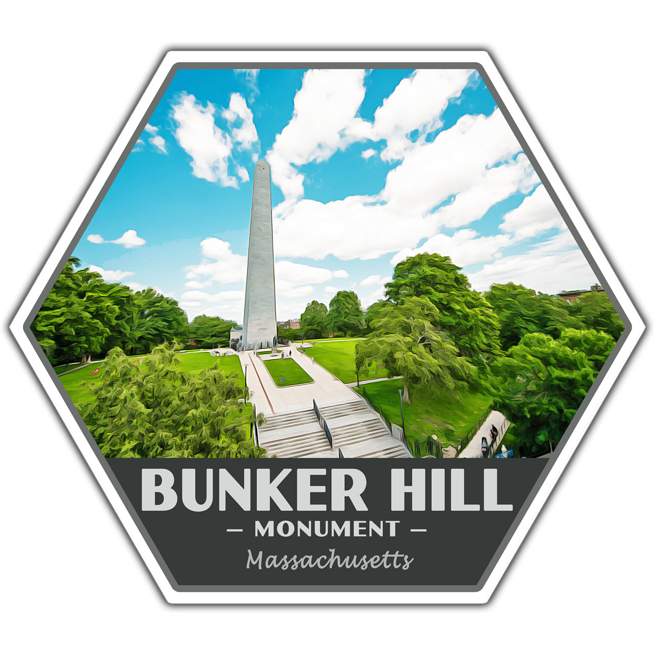 Bunker Hill monument sticker