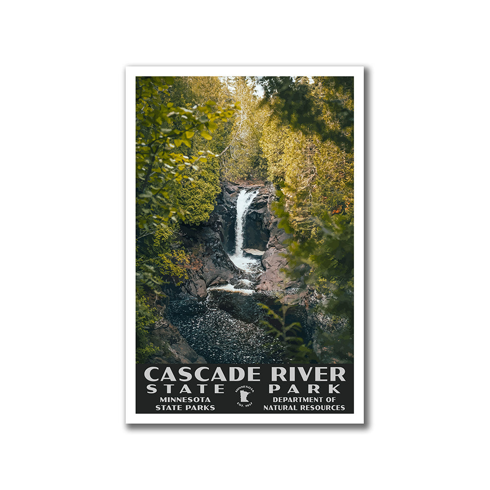 Cascade River State Park Poster-WPA (Cascade Falls)