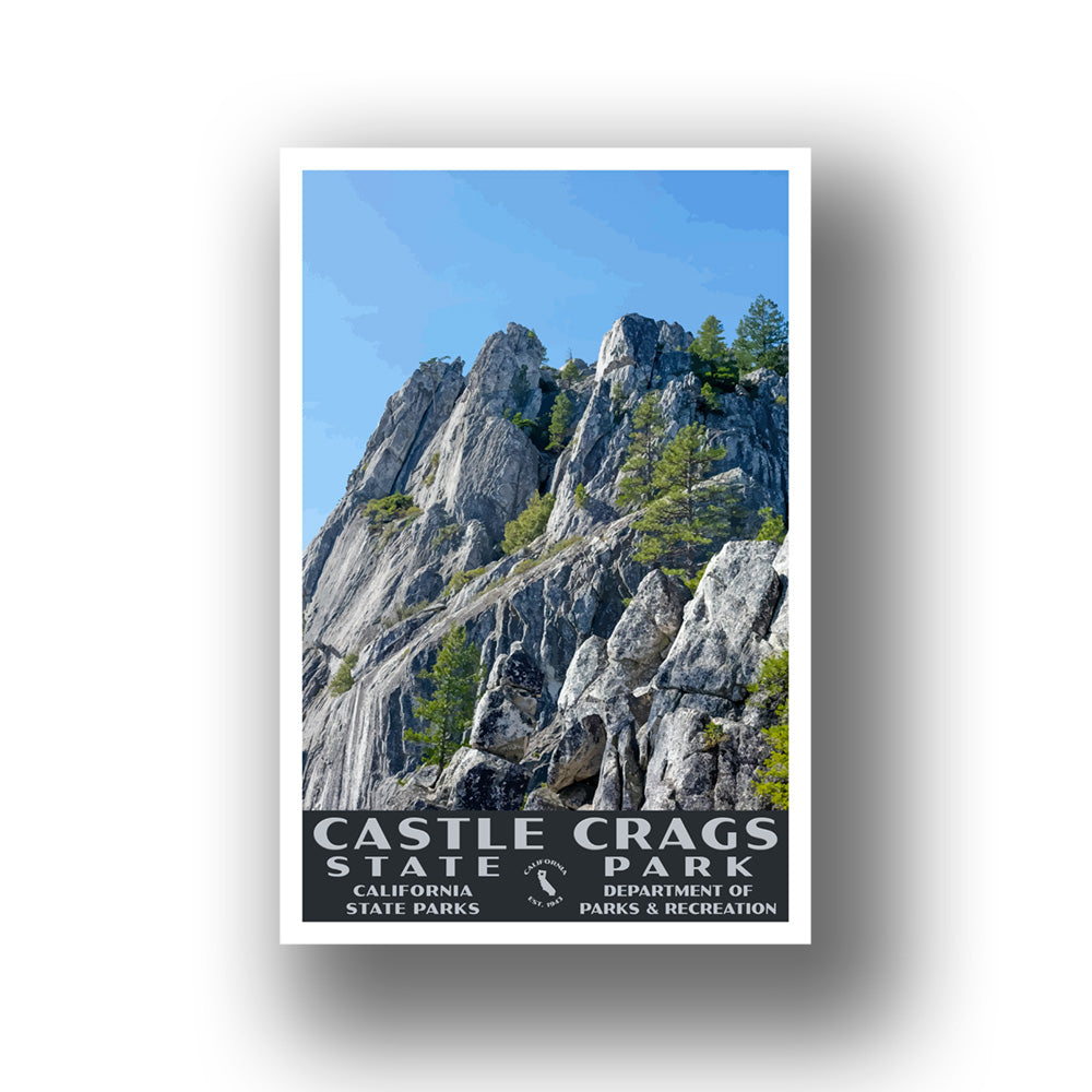 Castle Crags State Park Poster-WPA (Castle Dome)