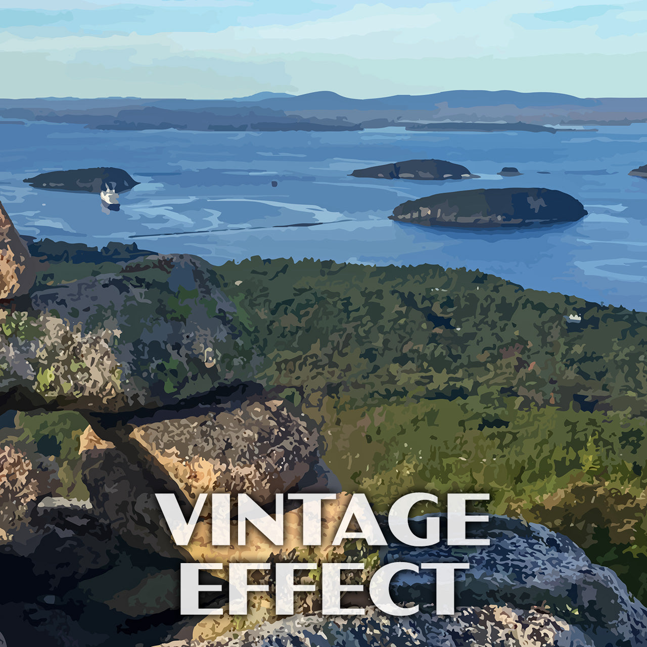 Acadia National Park Poster-WPA (Champlain Mountain)