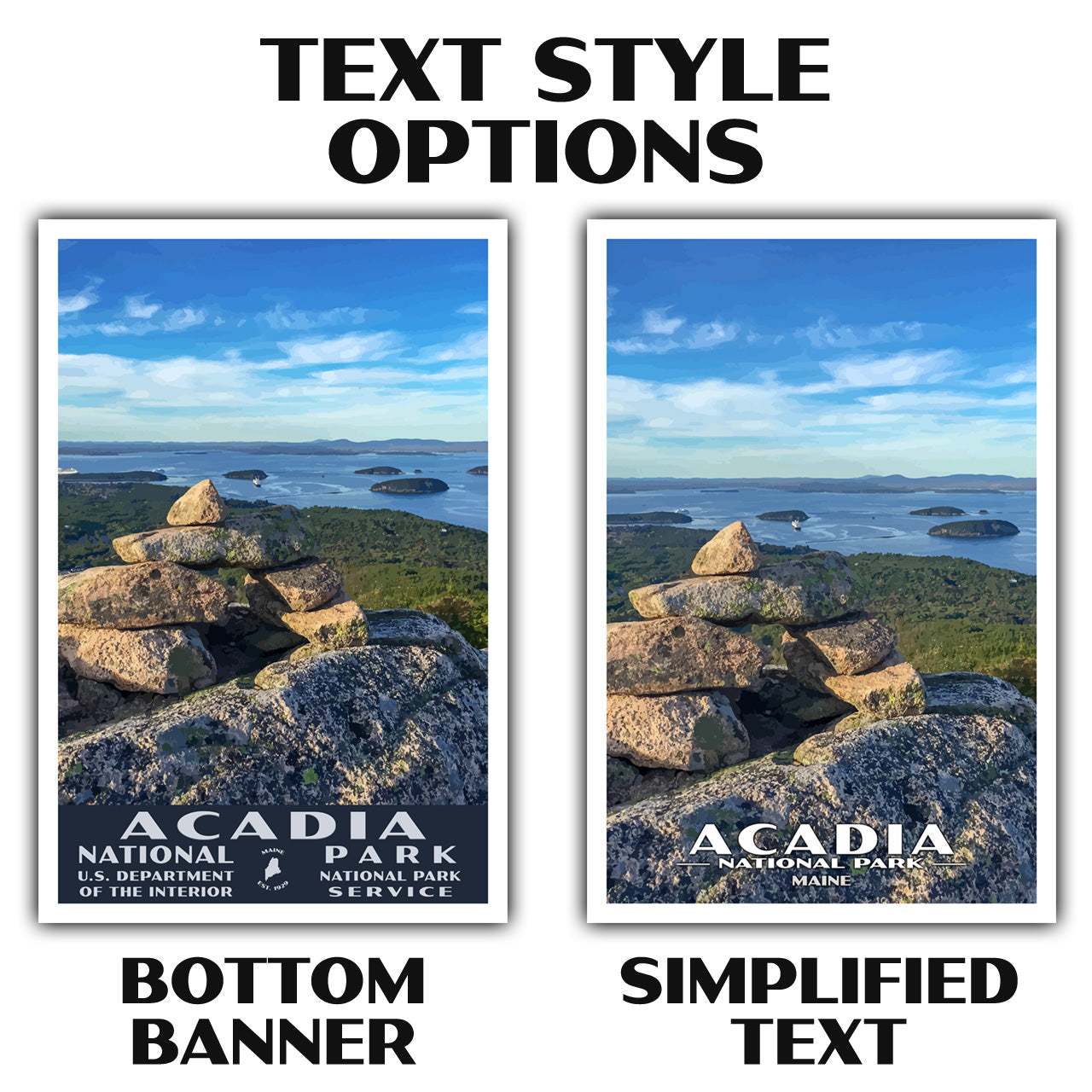 Acadia National Park Poster-WPA (Champlain Mountain)