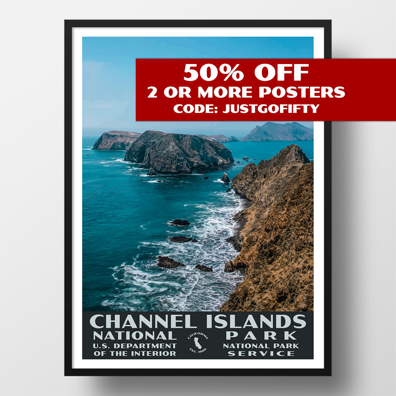 Channel Islands National Park Poster-WPA (Anacapa Island)