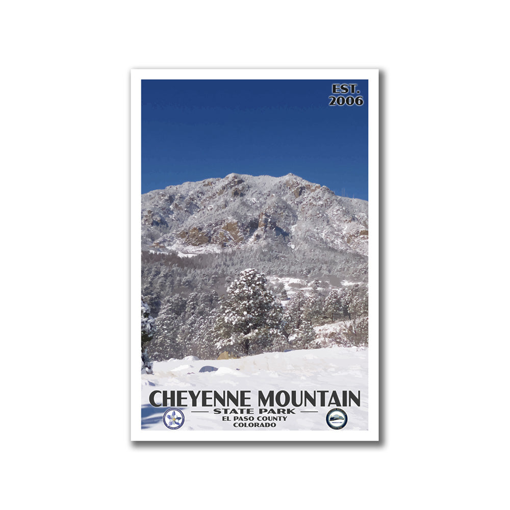 Cheyenne Mountain State Park Poster - WPA (Snow Scene) - CPF / FOCMSP