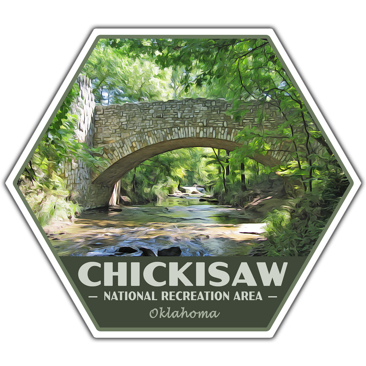 Chickisaw national recreation area sticker