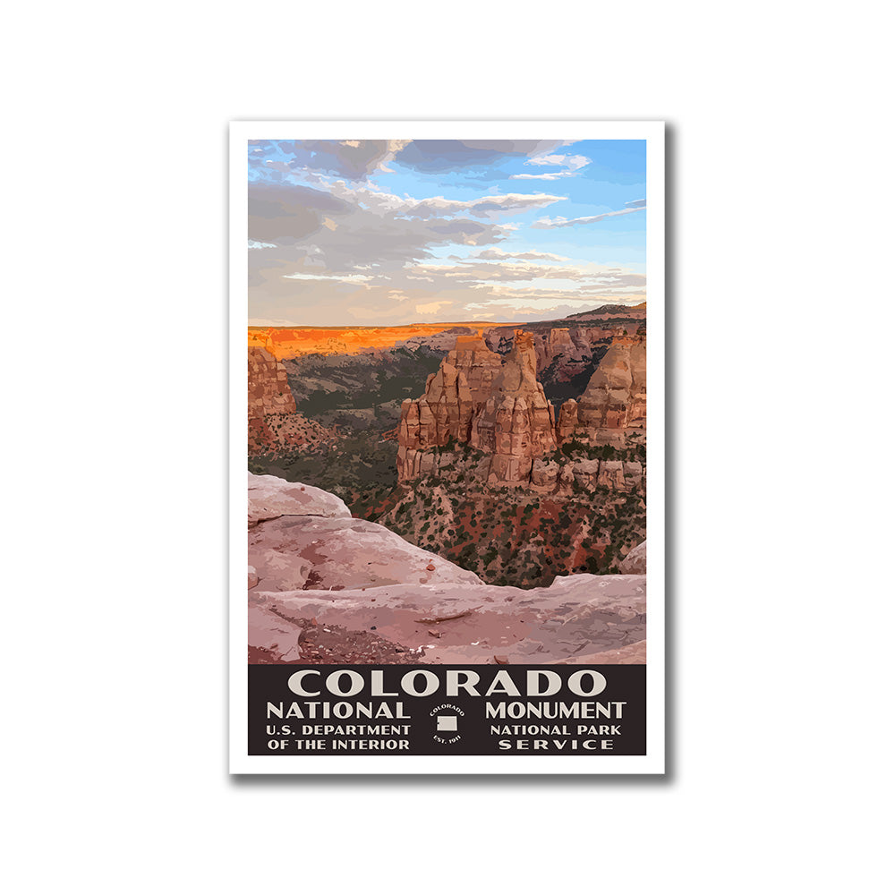 Colorado National Monument Poster-WPA (Canyon Rim)