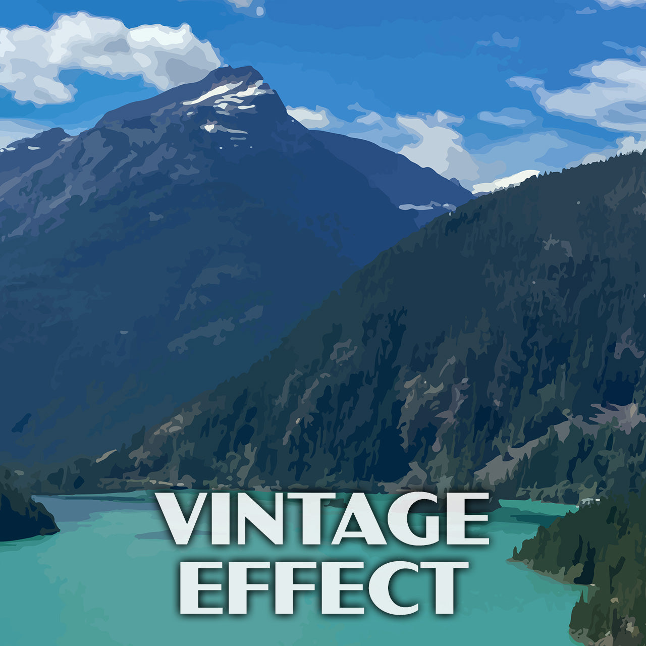 North Cascades National Park Poster-WPA (Diablo Lake)