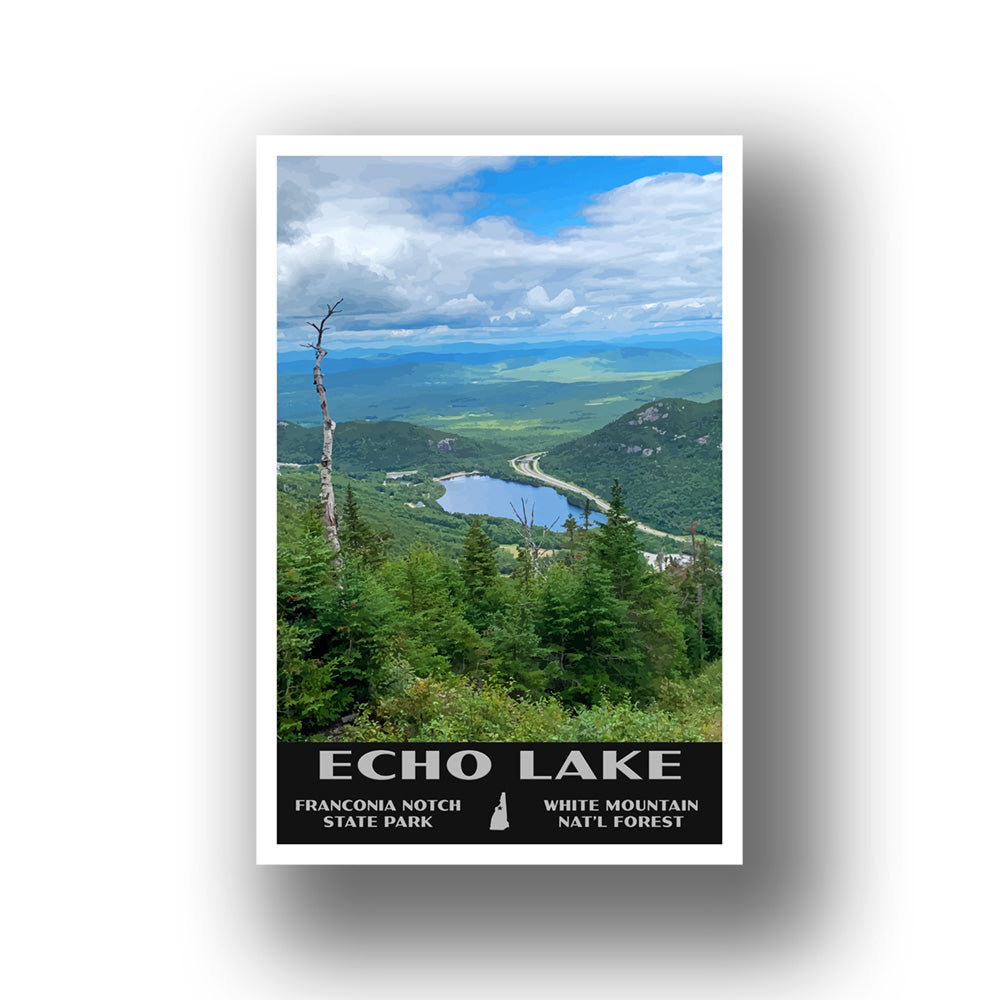 Echo Lake Poster-WPA (View from Cannon Mountain) (New Hampshire State)