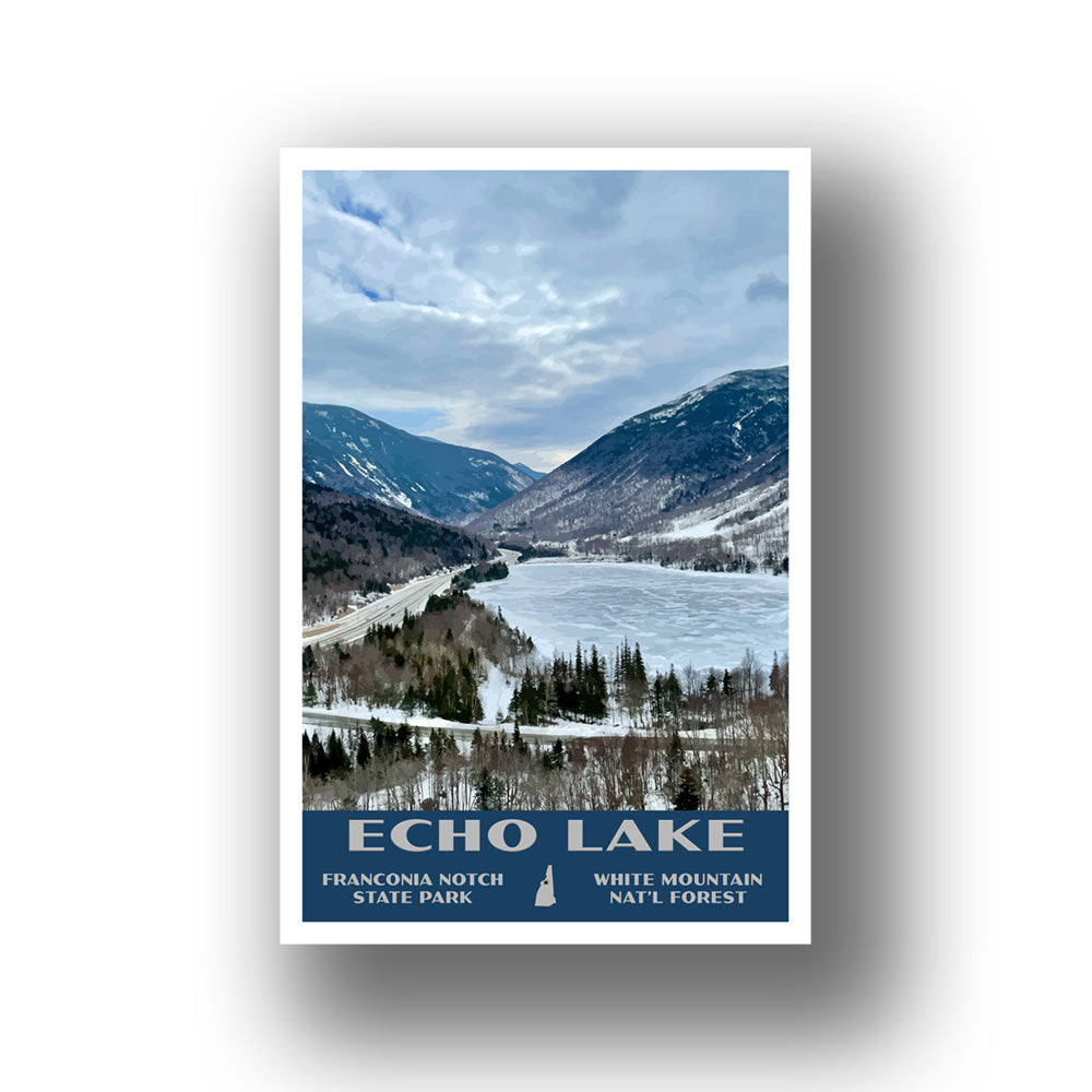 Echo Lake Poster-WPA (Winter) (New Hampshire State)