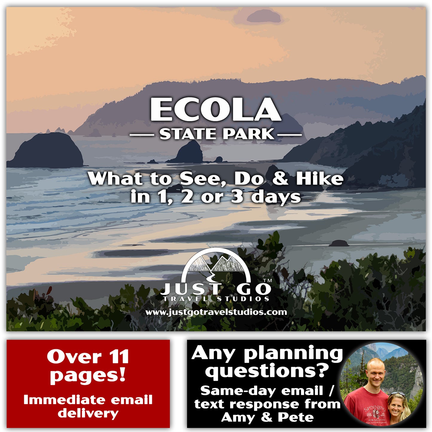 Ecola State Park Itinerary (Digital Download)