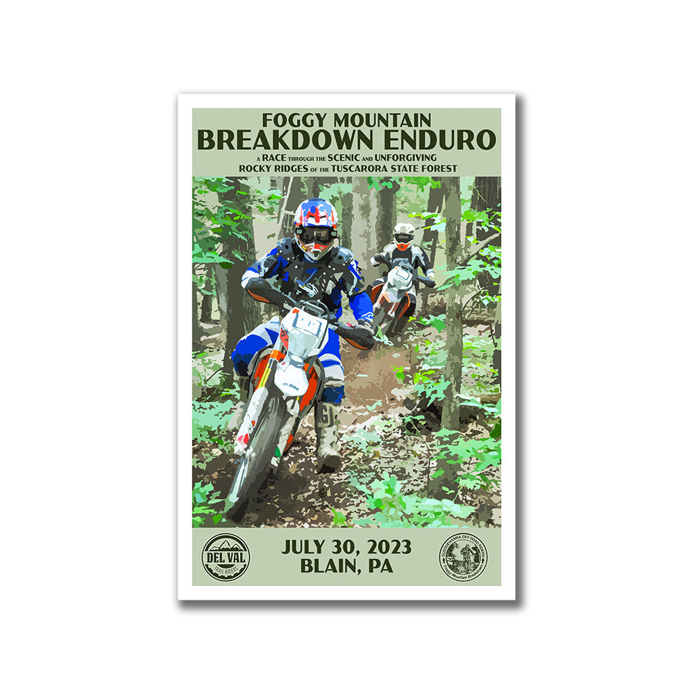 Foggy Mountain Breakdown Enduro Poster (2023) - WPA (Green) - PPFF