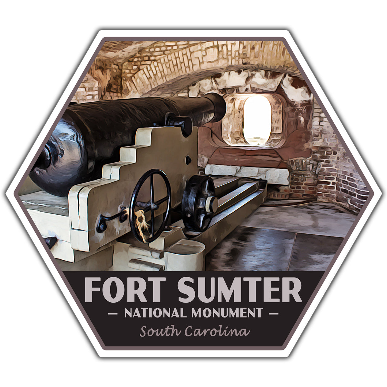 Fort Sumter national monument sticker