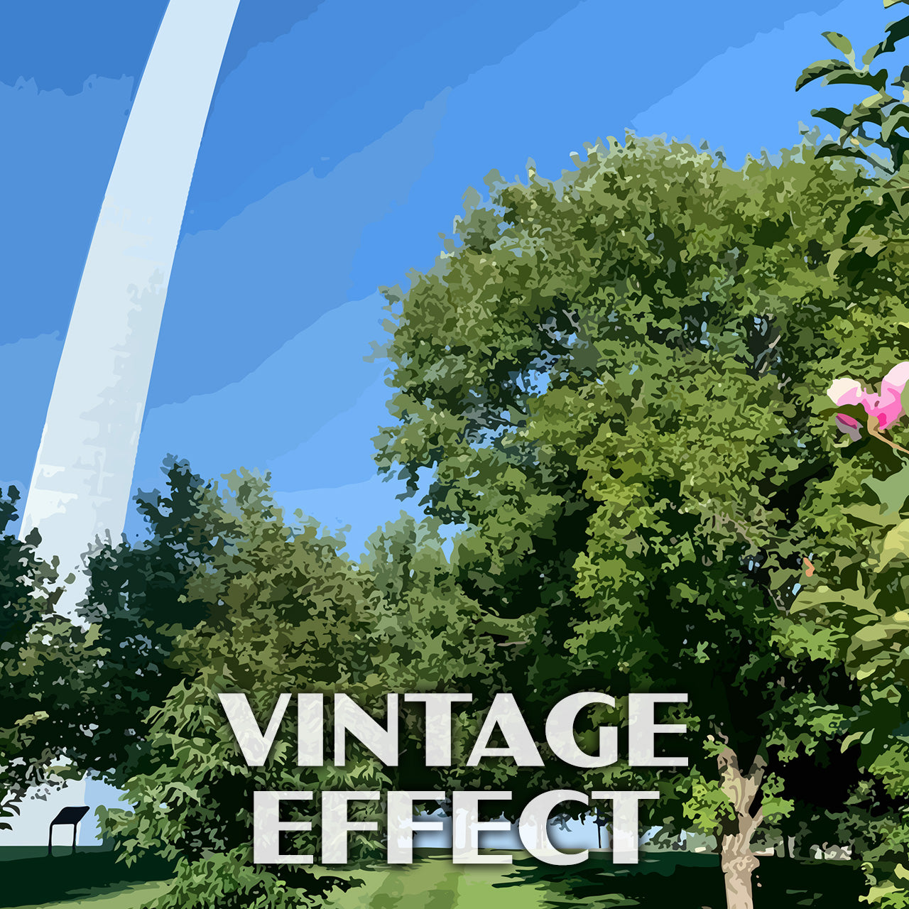 Gateway Arch National Park Poster-WPA (Summer Foliage)