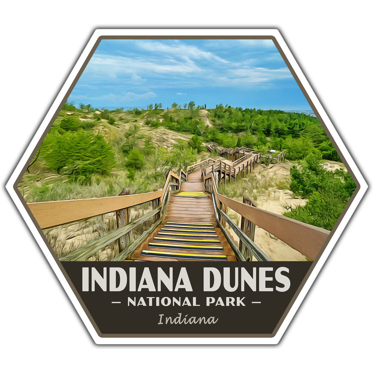 indiana dunes national park sticker