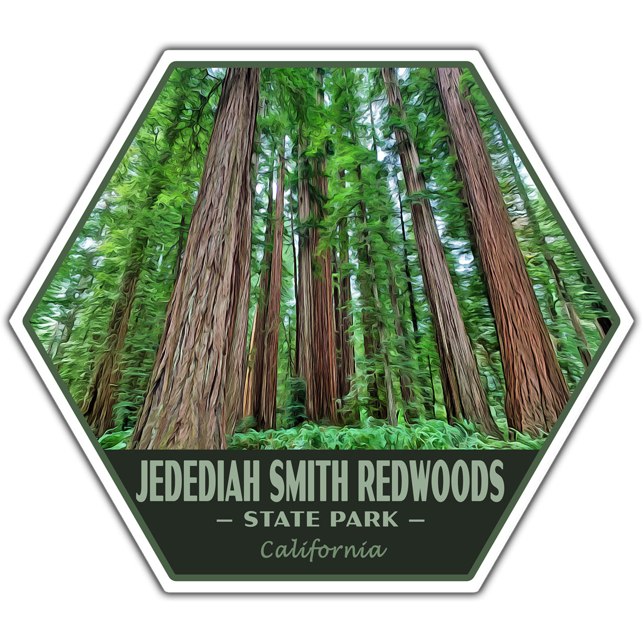 Jedediah Smith Redwoods state park sticker