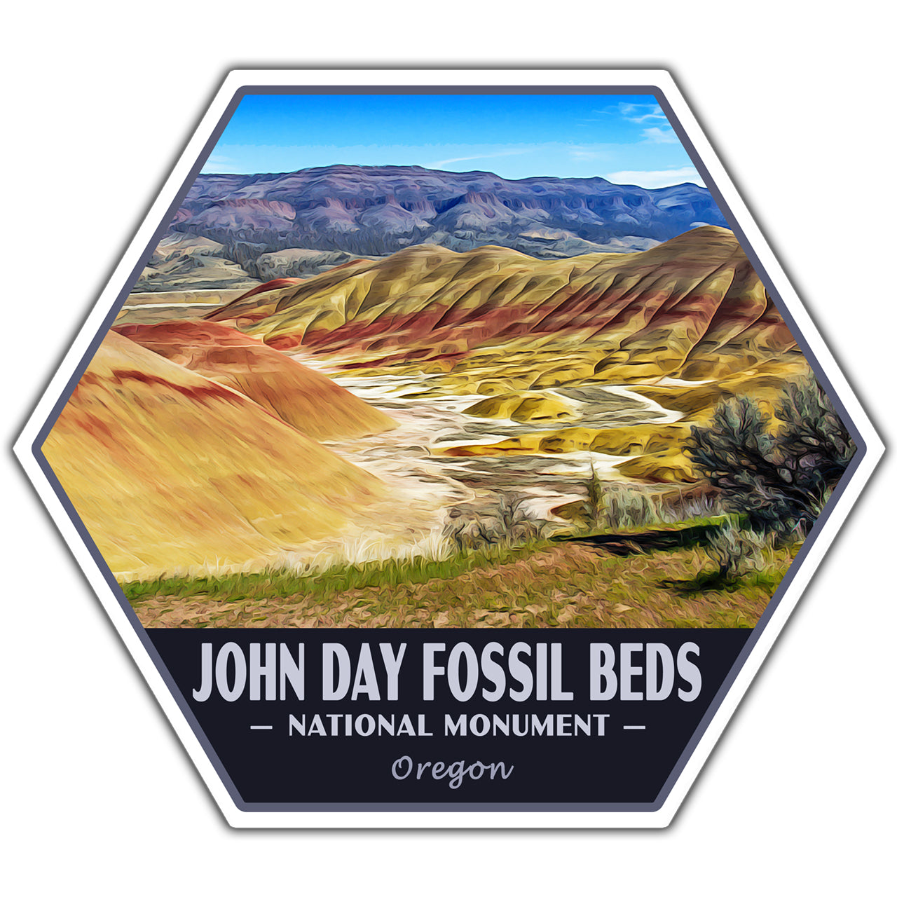 John Day Fossil Beds national monument sticker