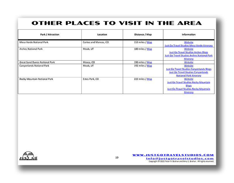 Great Sand Dunes National Park Itinerary (Digital Download)