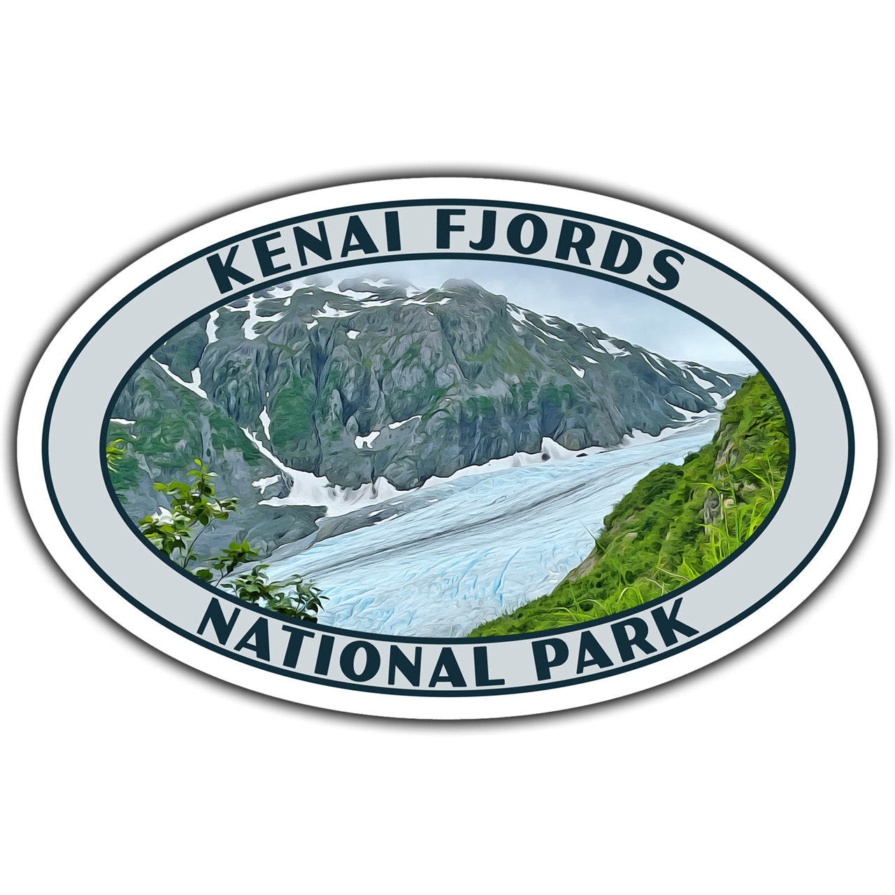 Kenai Fjords National Park Sticker (Harding Icefield)