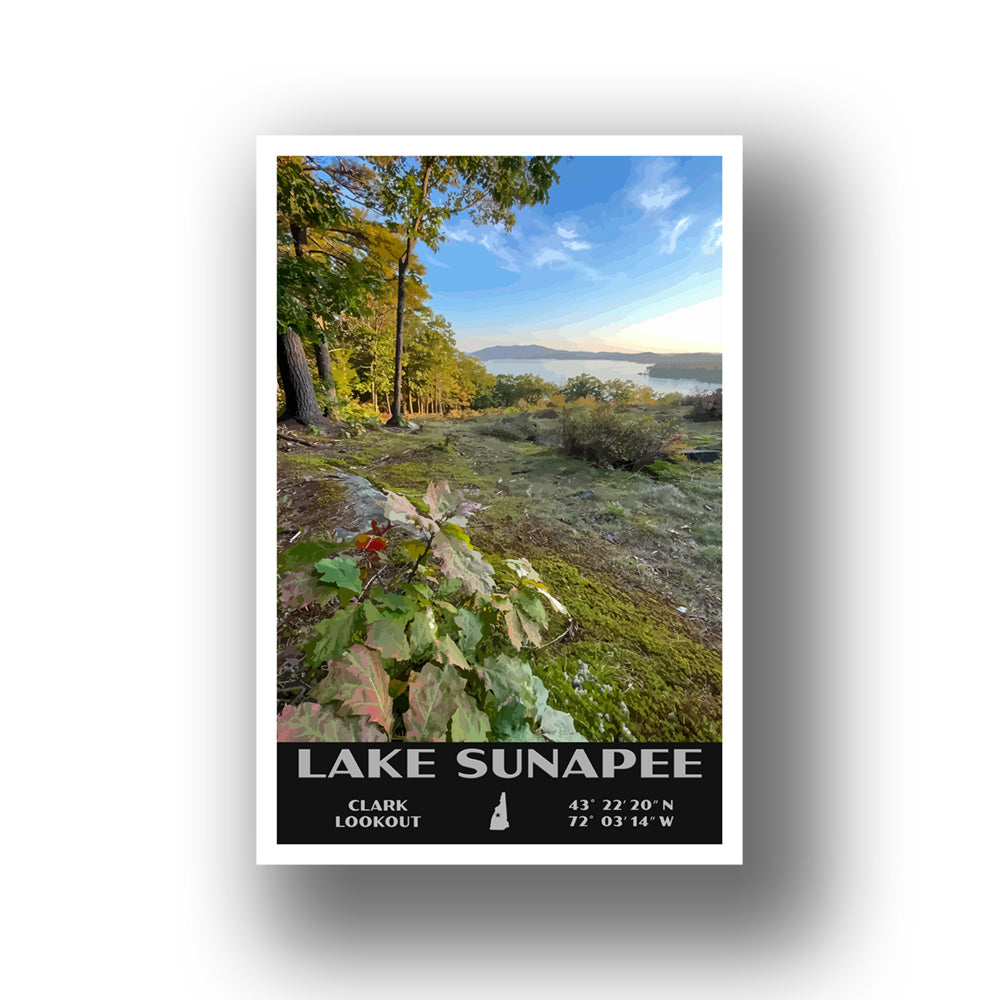 Lake Sunapee Poster-WPA (Clark Lookout) (New Hampshire State)