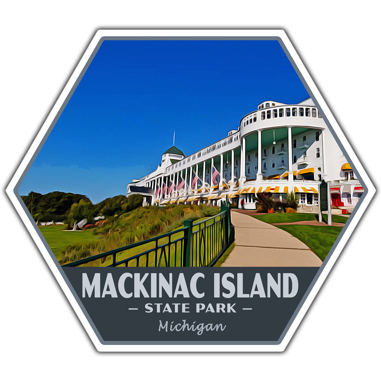 Mackinac Island state park sticker