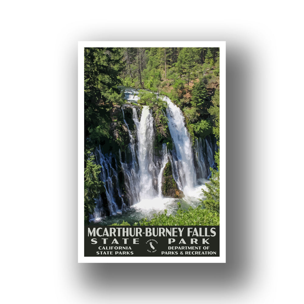 McArthur-Burney Falls State Park Poster-WPA (Forest Overlook)