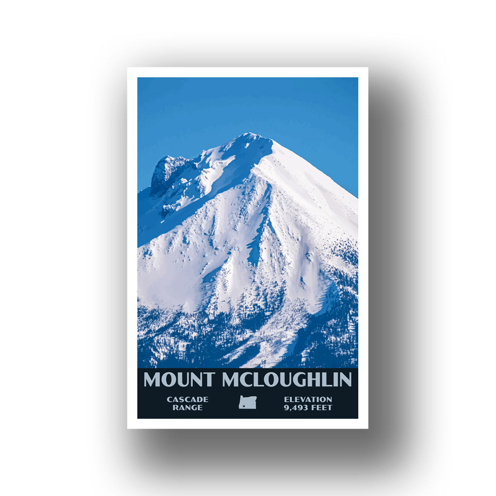 Mount McLoughlin Poster-WPA (Snowy Peak) (Oregon State)