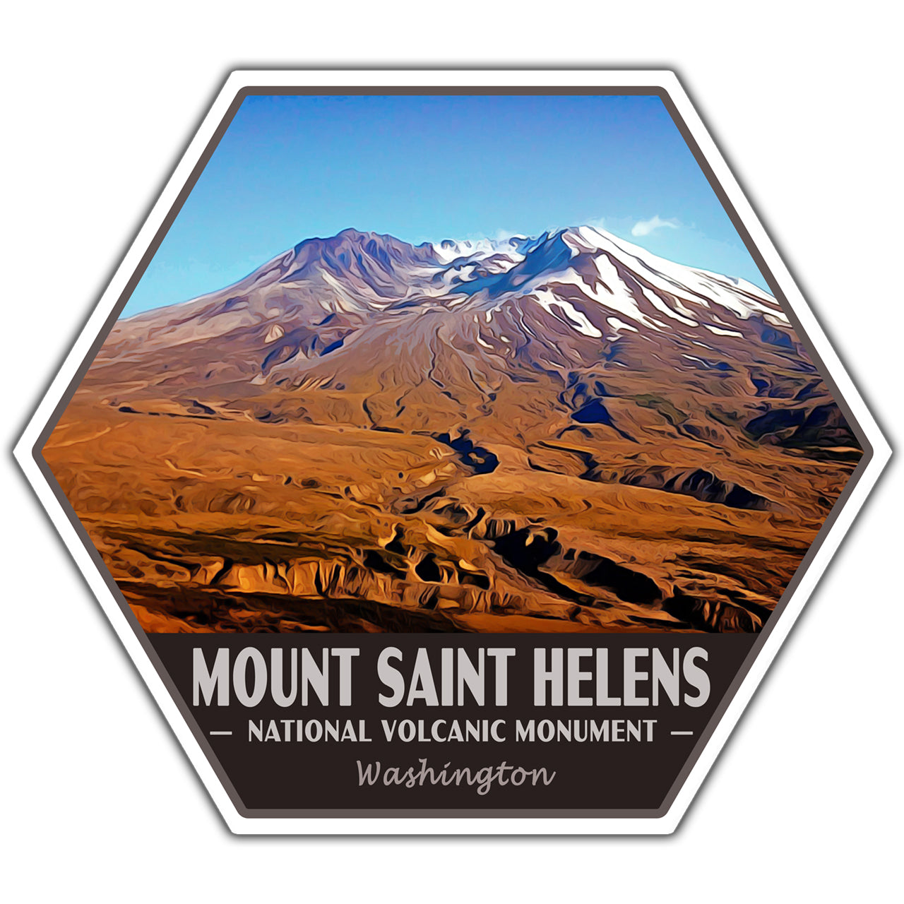 Mount Saint Helens national volcanic monument sticker