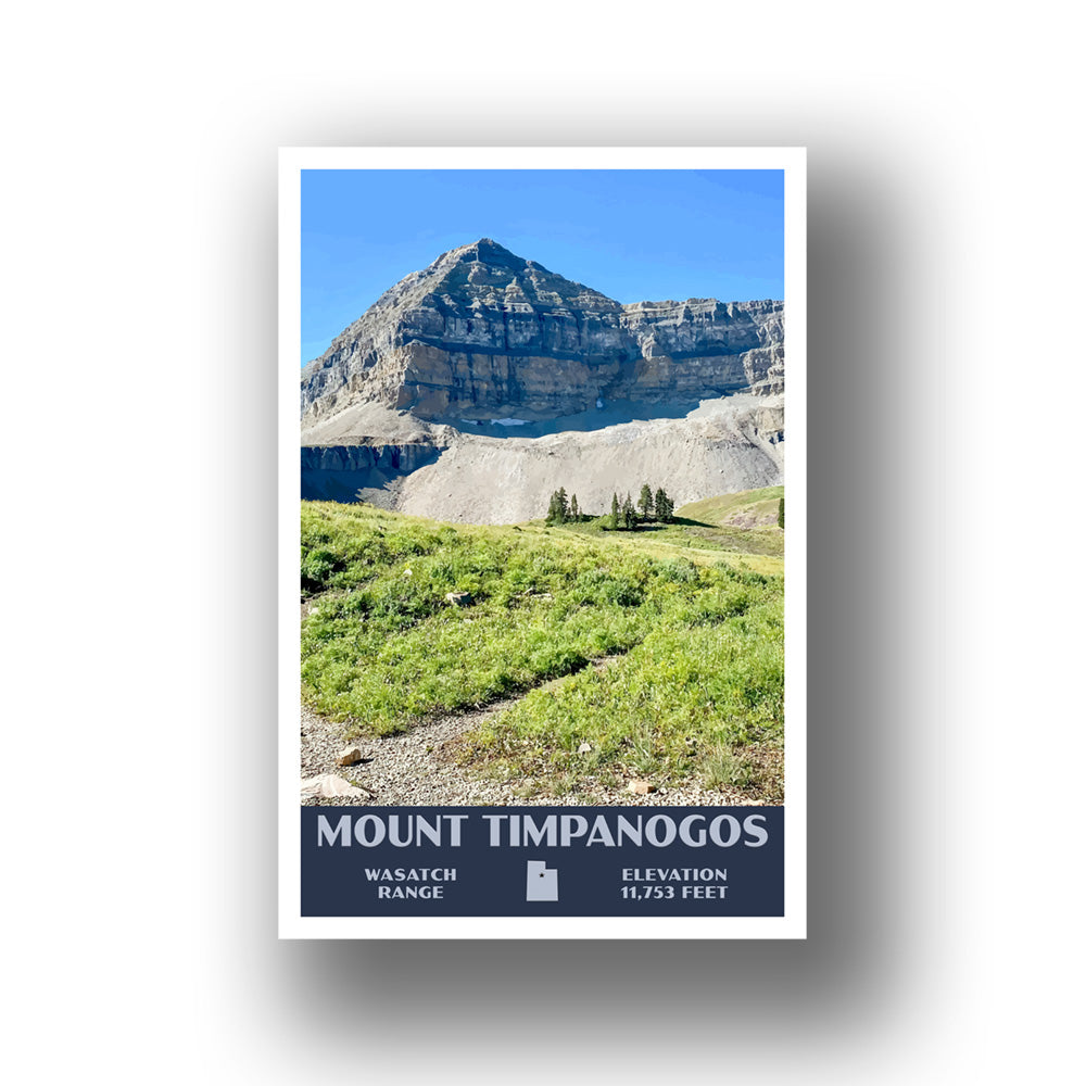 Mount Timpanogos Poster-WPA (Peak View) (Utah State)