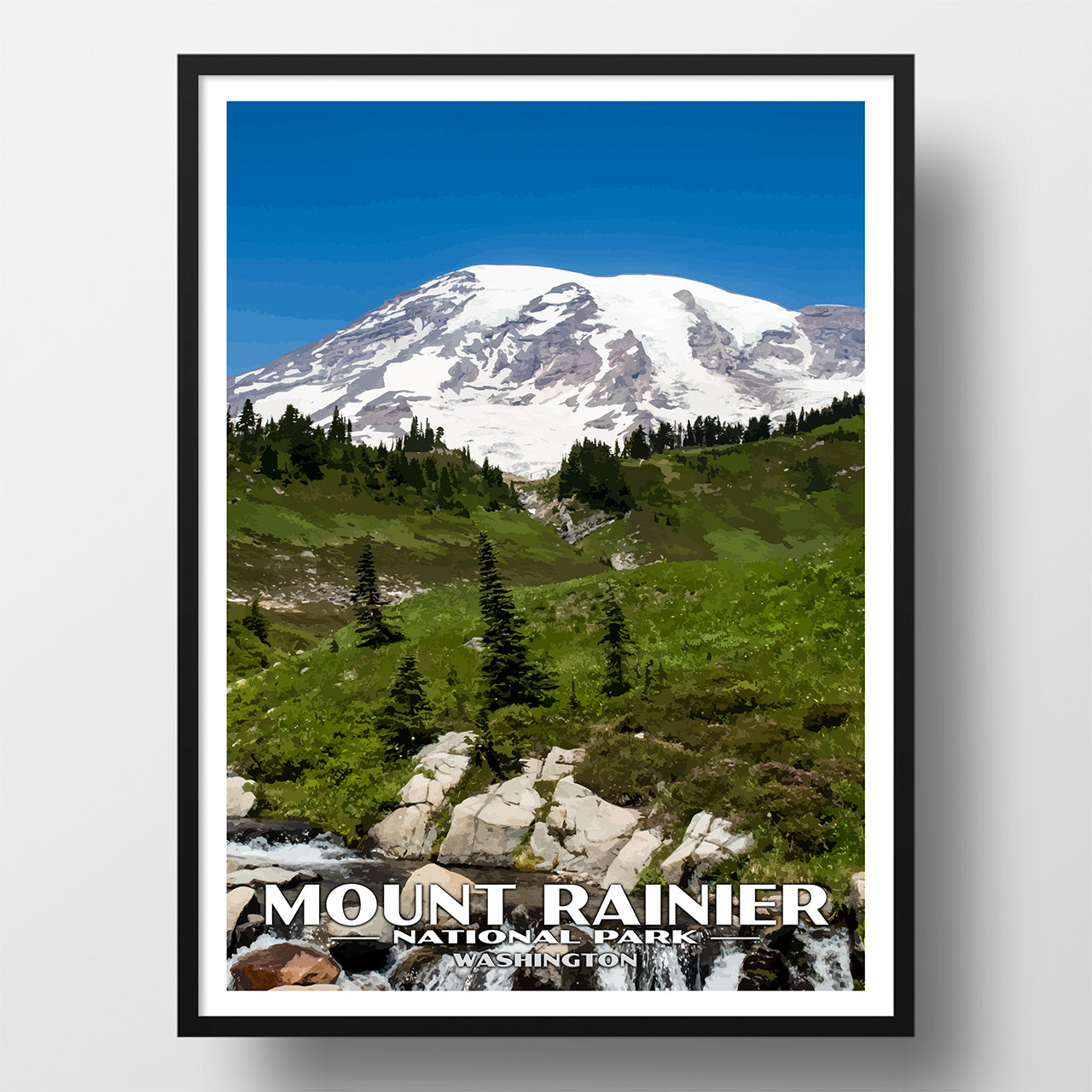 Mount Rainier National Park Poster-WPA (Skyline Trail)