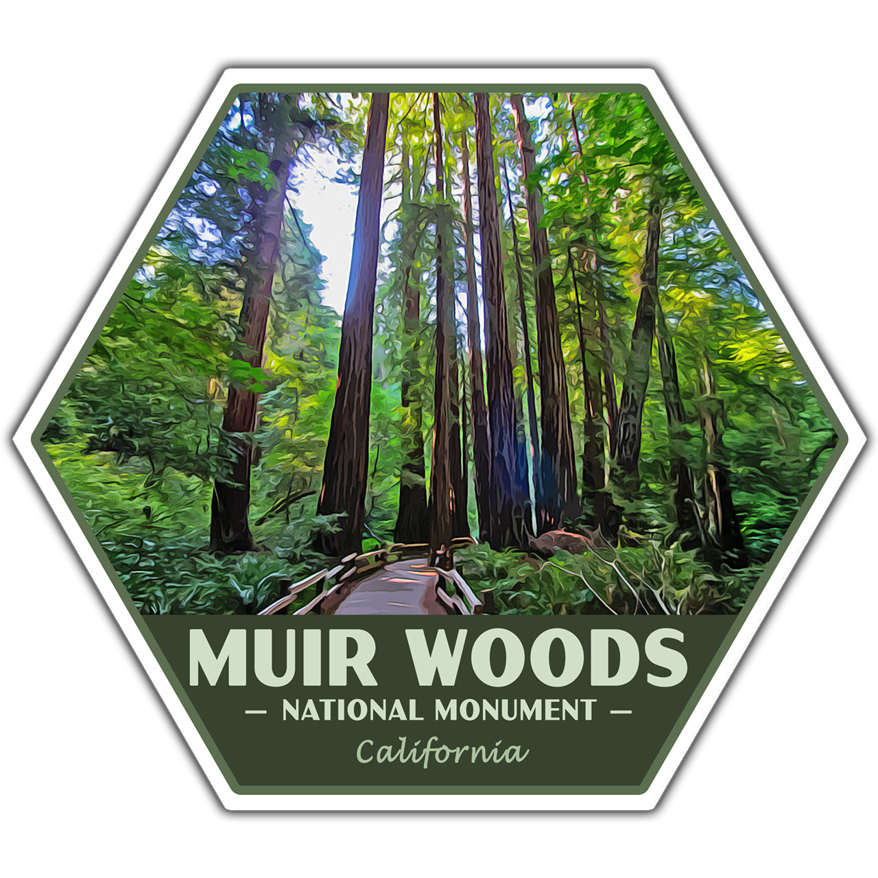 Muir Woods national monument sticker