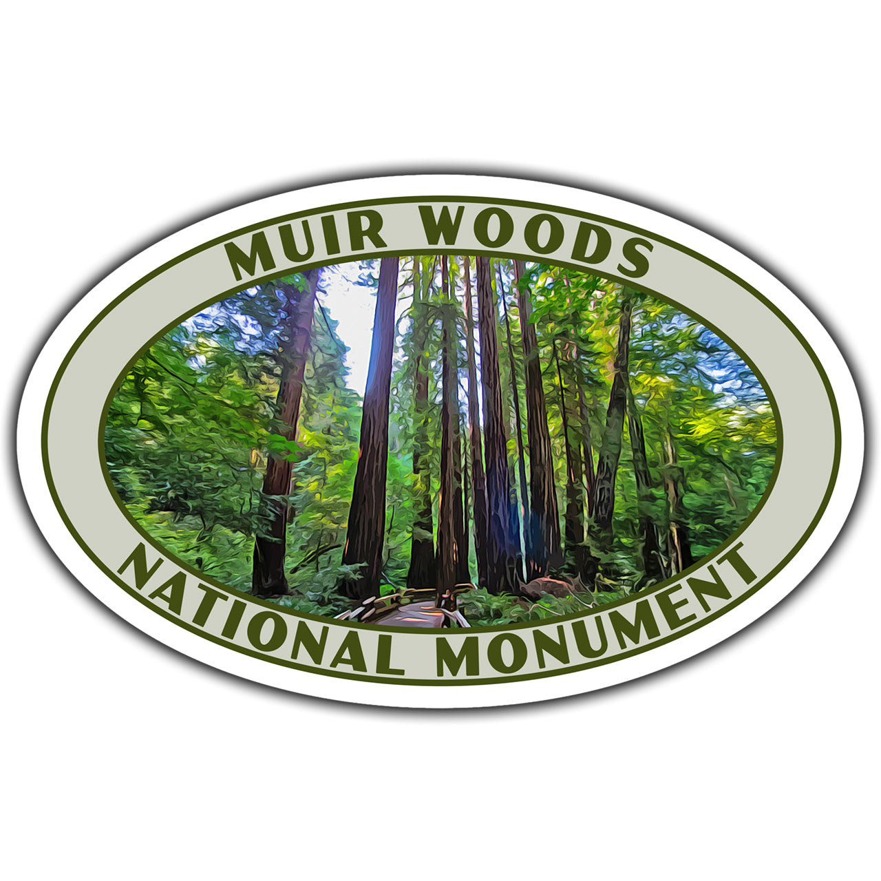 Muir Woods national monument sticker