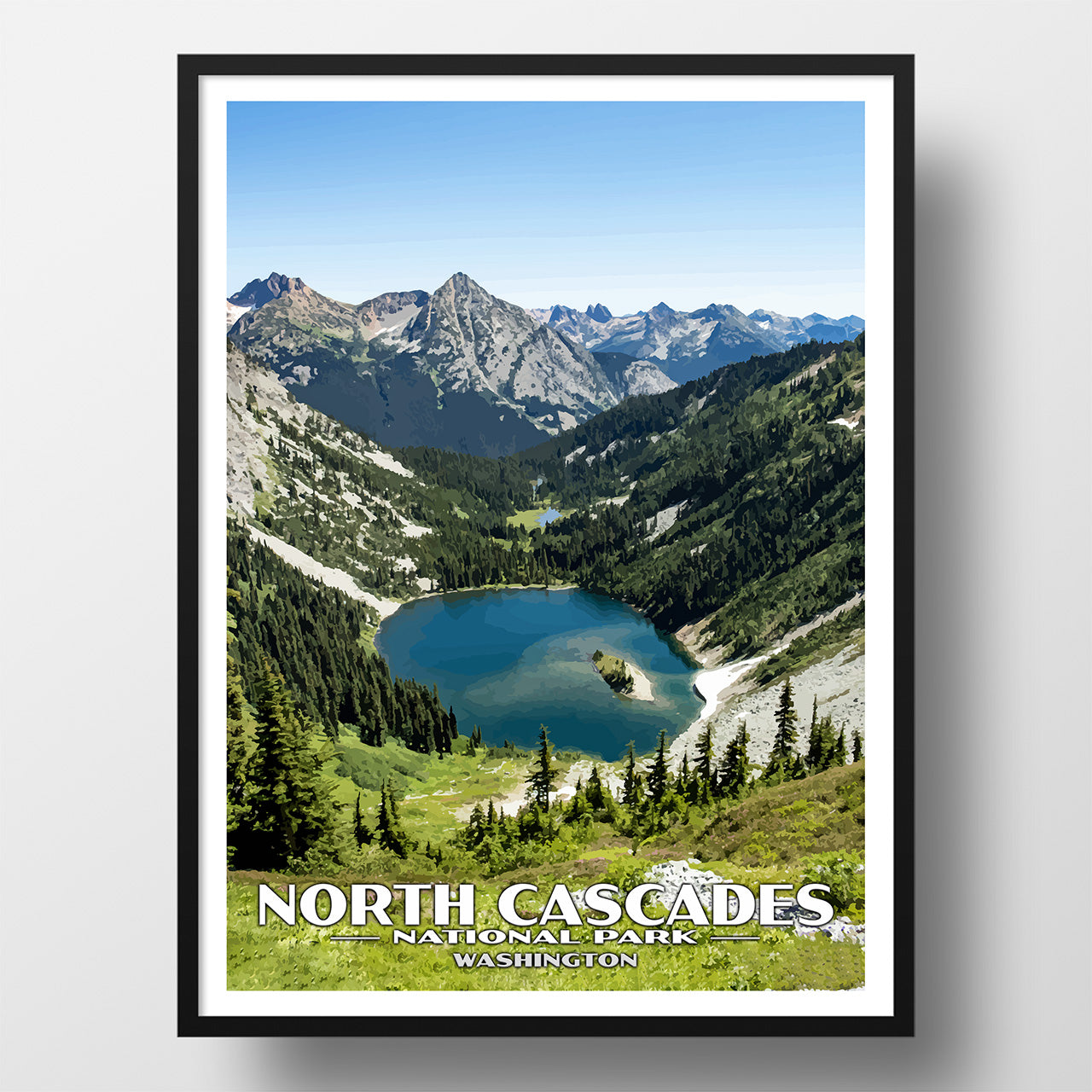 North Cascades National Park Poster-WPA (Maple Pass)