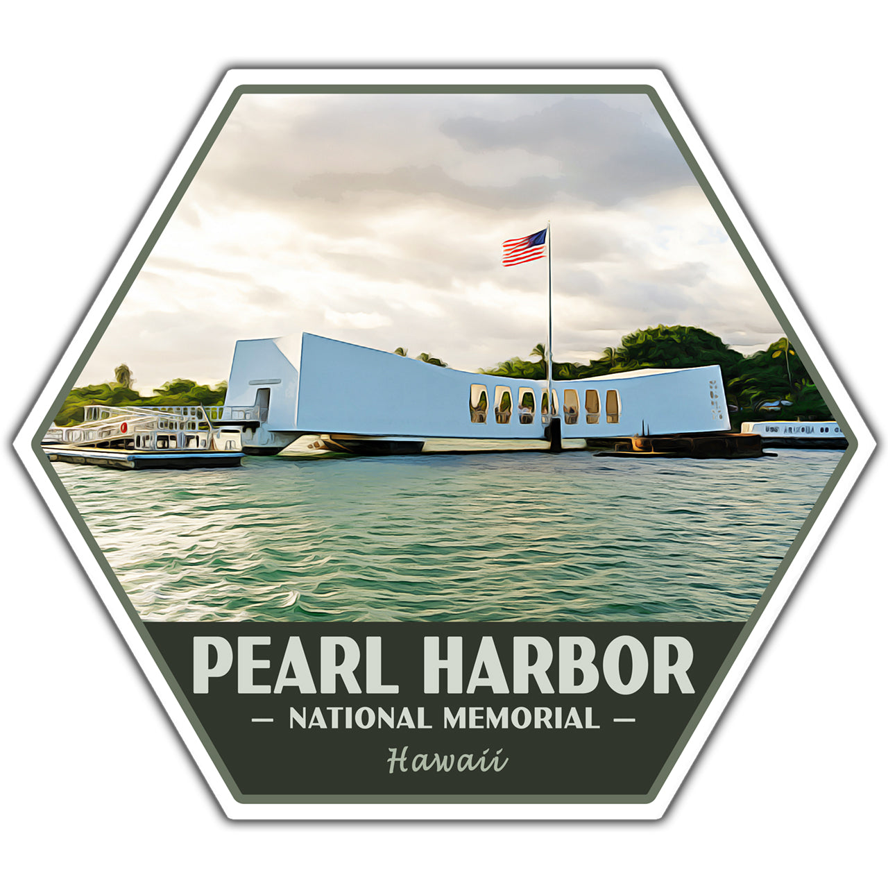 Pearl Harbor national memorial sticker