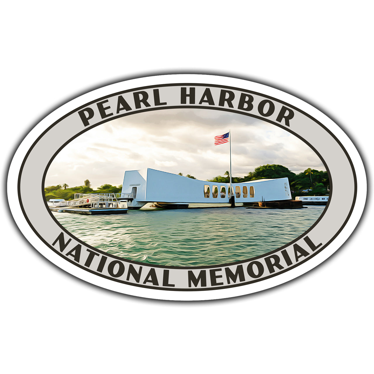 Pearl Harbor national memorial sticker