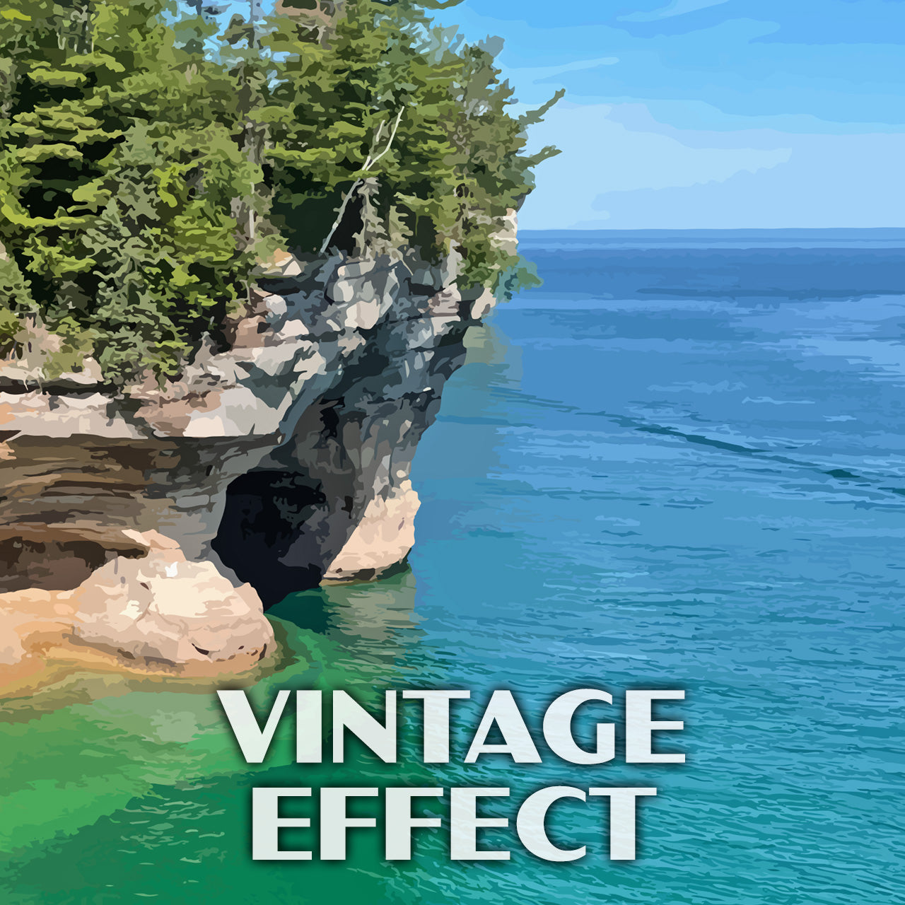 Pictured Rocks National Lakeshore Poster-WPA (Mosquito Trail)
