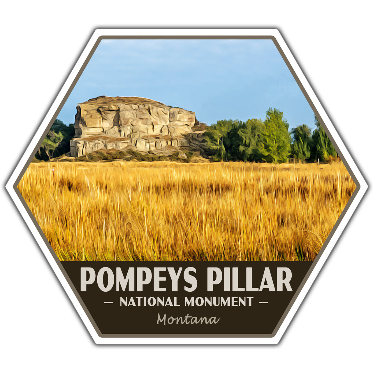 Pompeys Pillar national monument sticker