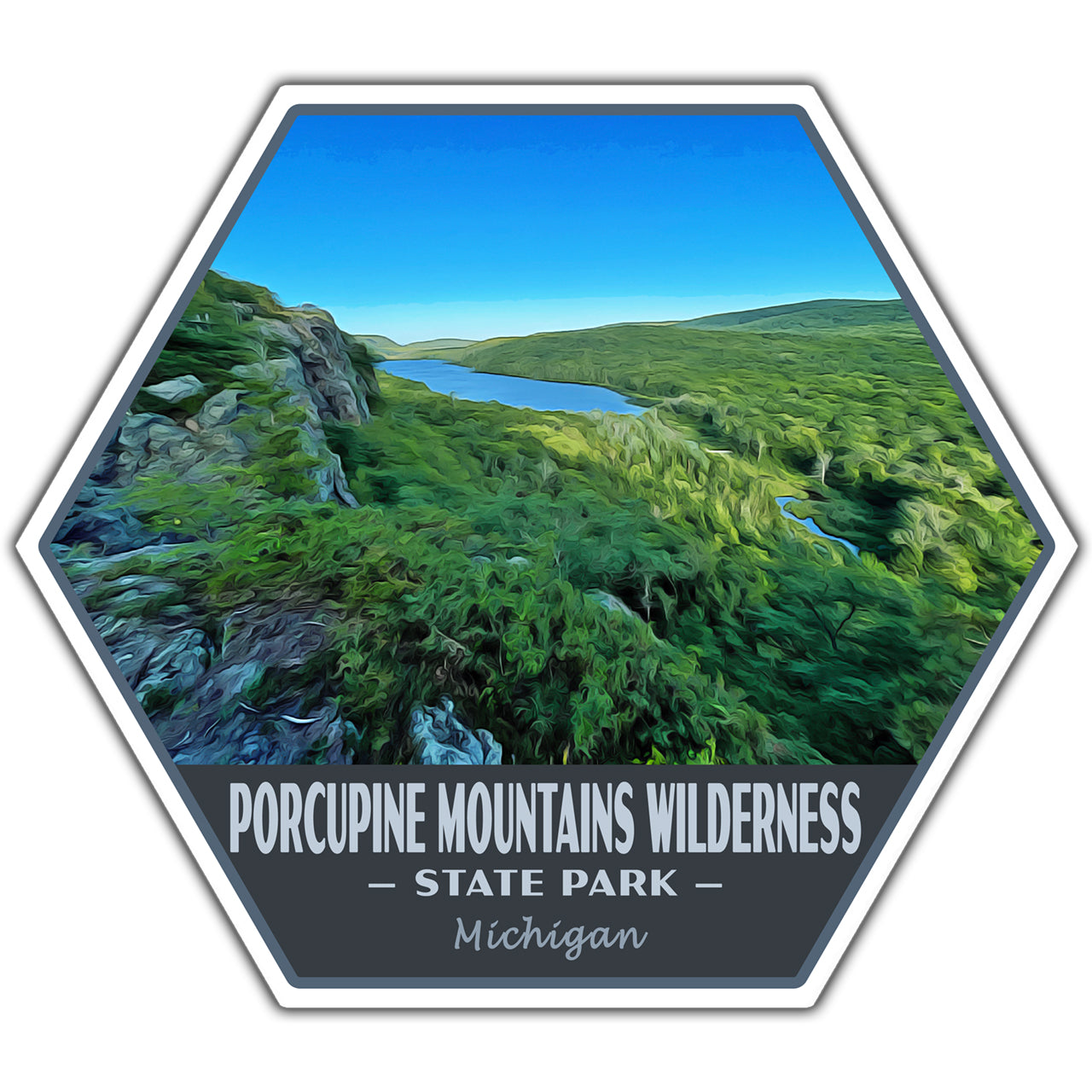 Porcupine Mountains Wilderness state park sticker