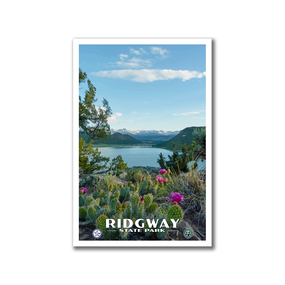 Ridgway State Park Poster - WPA (Cactus in Bloom) - CPF / RSP