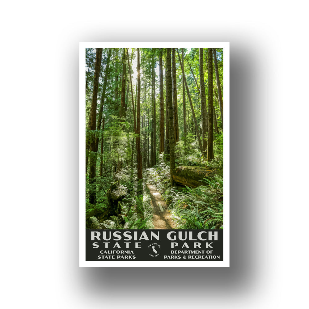 Russian Gulch State Park Poster-WPA (Forest)