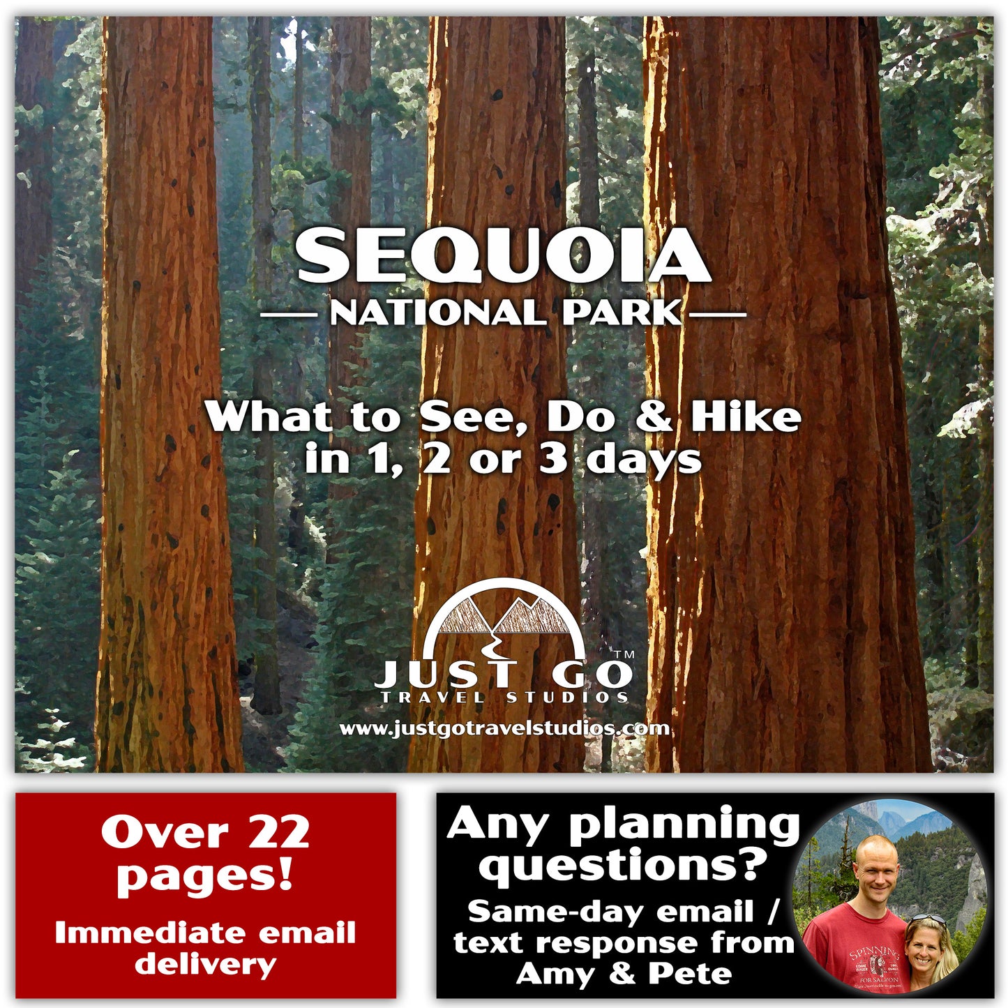 Sequoia National Park Itinerary (Digital Download)