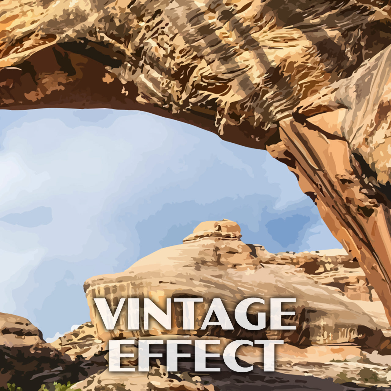 Natural Bridges National Monument Poster-WPA (Sipapu Bridge)