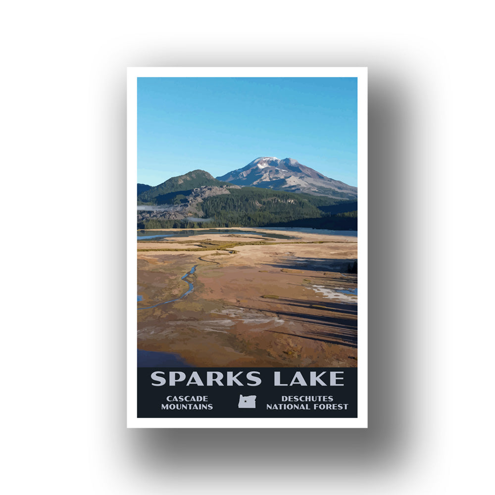 Sparks Lake Poster-WPA (South Sister) (Oregon State)